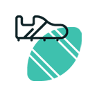 Rugbypallo ja kenkä